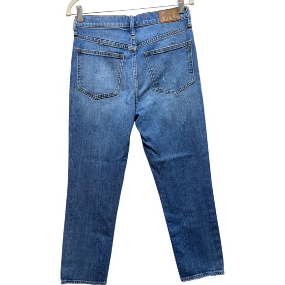 Madewell Perfect Vintage Crop Jeans Women’s 27 High Rise Light Wash Distressed - Picture 3 of 9
